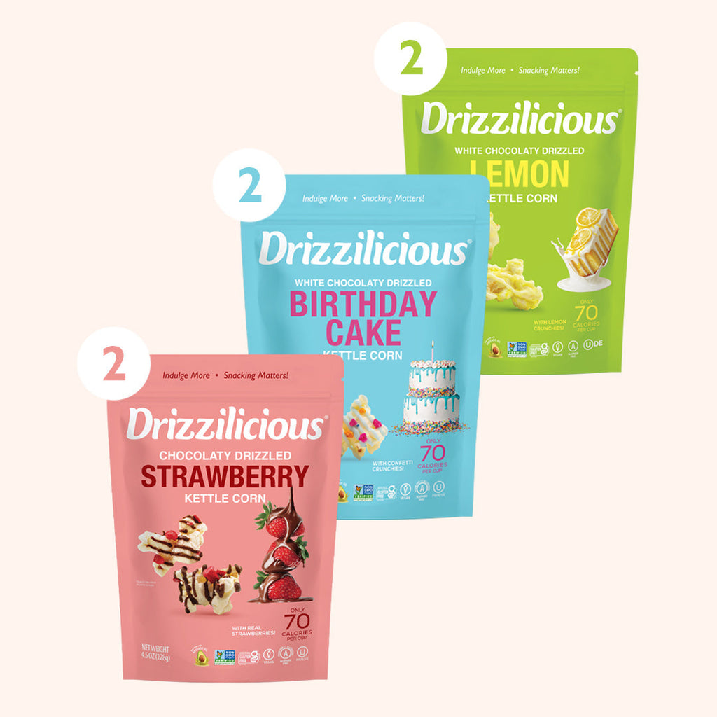 3 Flavor Drizzled Kettle Corn Variety Pack